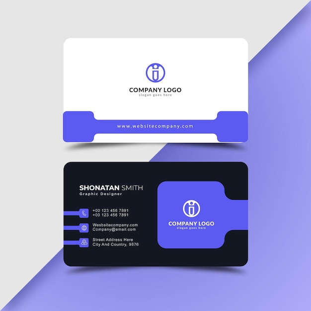 Elegant business card design design corporate professional