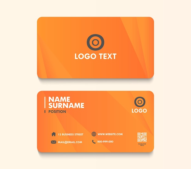 Vector elegant business card design set template for corporate brand identity