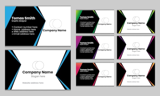 Elegant business card design template and bundle design