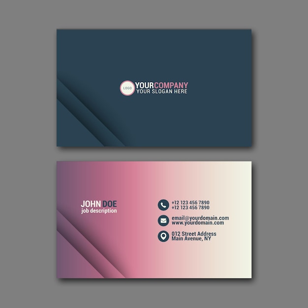 Elegant business card design template for creative design