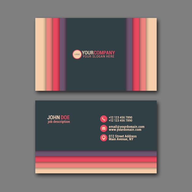 Elegant business card design template for creative design