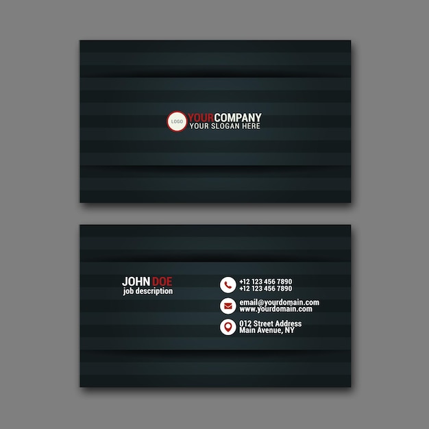 Elegant business card design template for creative design