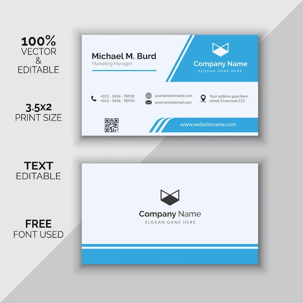 Elegant Business card editable vector template