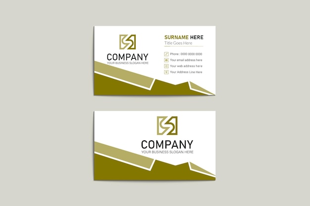 Elegant business card template design in minimalist style