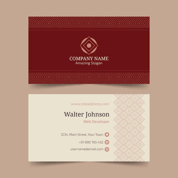 Vettore elegante modello di business card