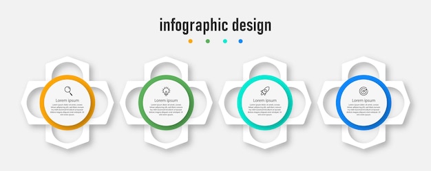 우아한 비즈니스 infographic 디자인 전문가 프리미엄 벡터