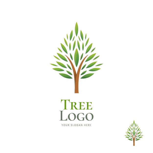 Elegante logo dell'albero aziendale