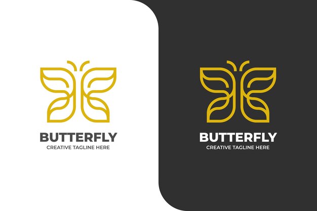 Elegant Butterfly Monoline Logo