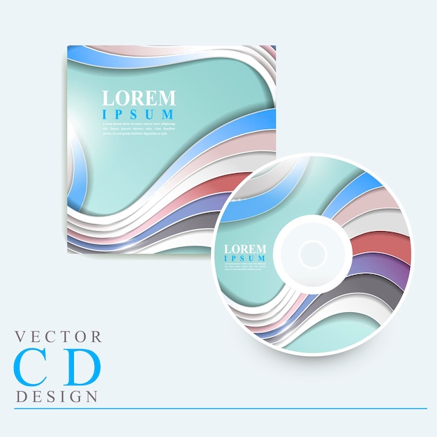 Vector elegant cd cover template design