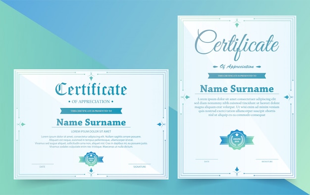 Elegant certificaat diploma retro vintage