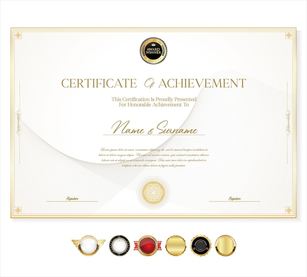 Elegant certificaat of diploma retro vintage ontwerp