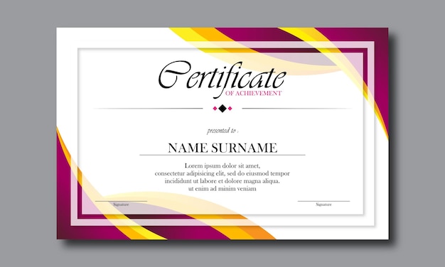 Elegant certificate of appreciation template