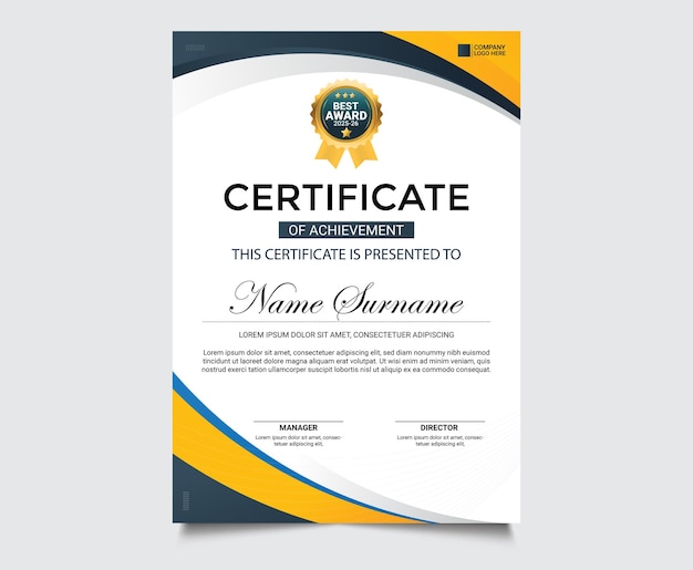 elegant certificate of appreciation vector template design