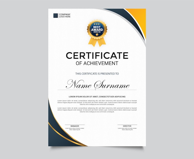 elegant certificate of appreciation vector template design