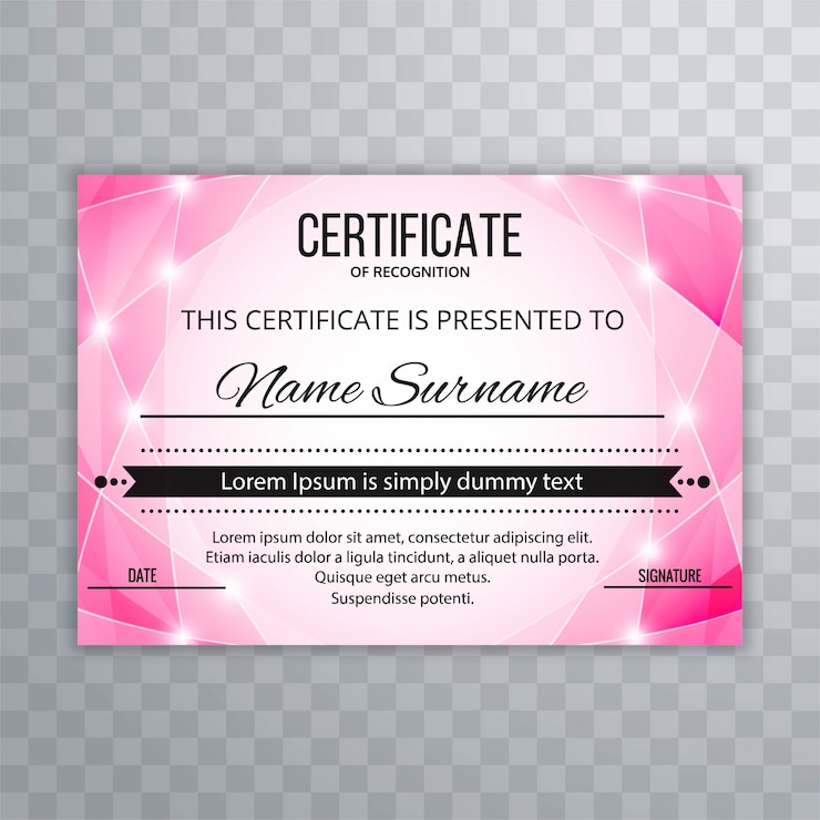 Vector elegant certificate template background design vector