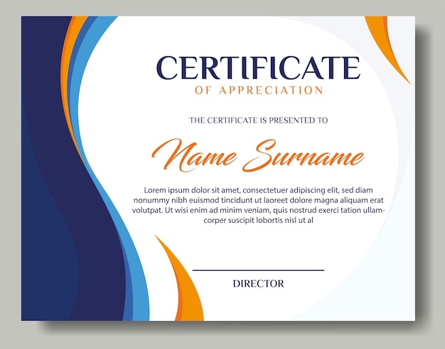 Elegant certificate template design vector