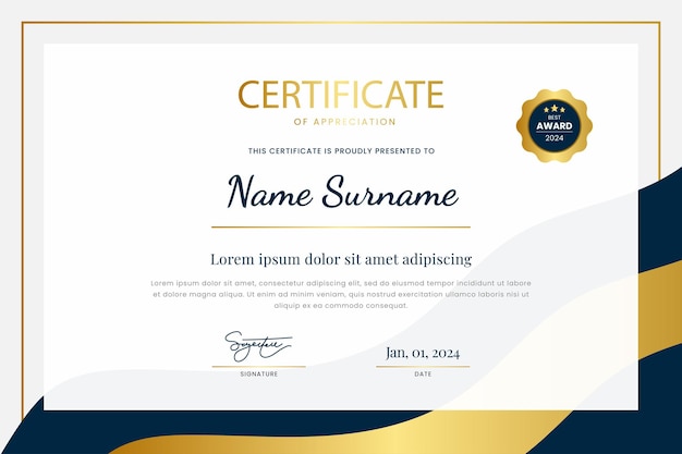 elegant certificate template design
