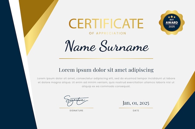 elegant certificate template design