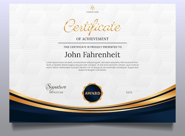 Elegant Certificate template design