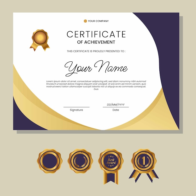 Elegant certificate template use for print certificate diploma graduation