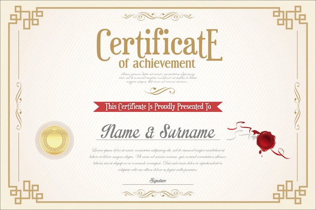 Elegant certificate template