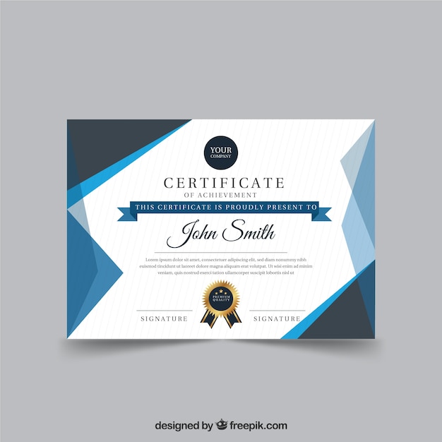 Elegant certificate template