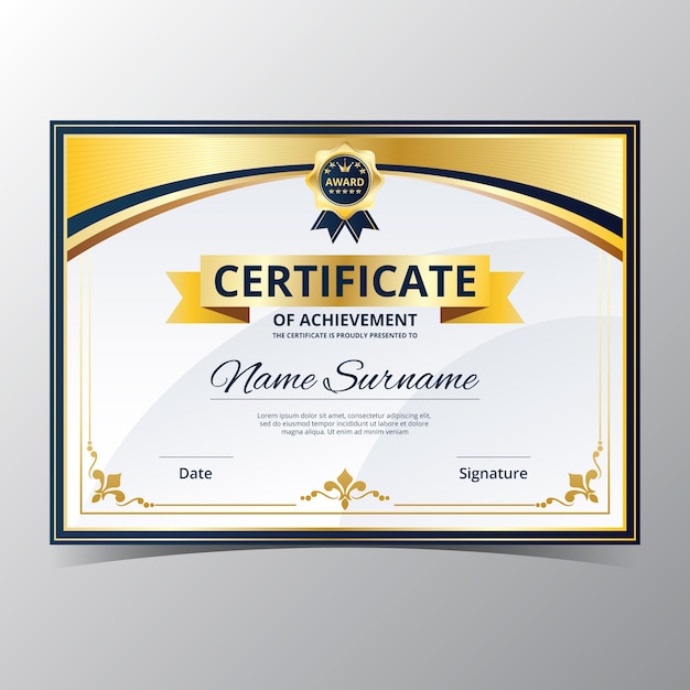 Modello di certificato elegante