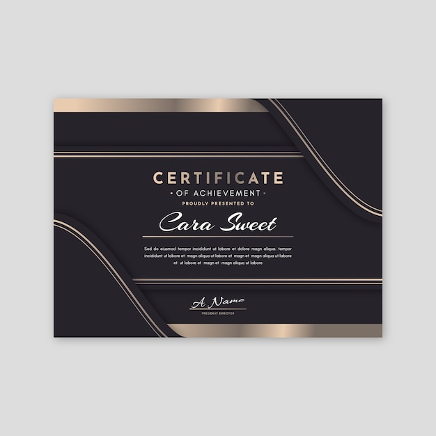 Elegant certificate template