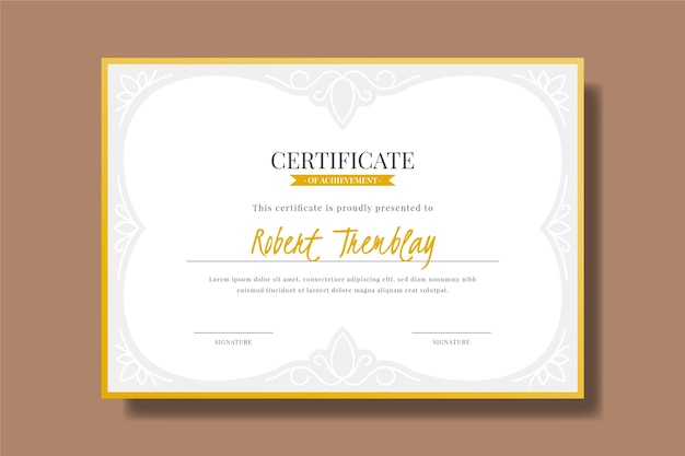 Vector elegant certificate template