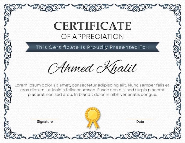 ELEGANT CERTIFICATE TEMPLATE