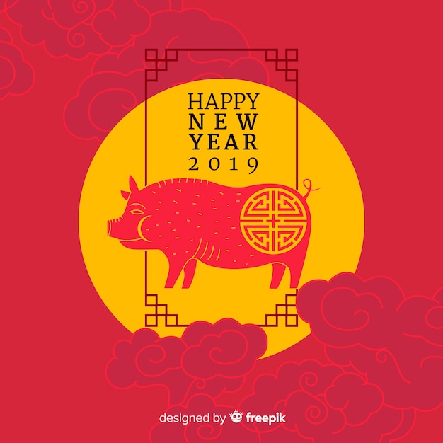 Vector elegant chinese new year background