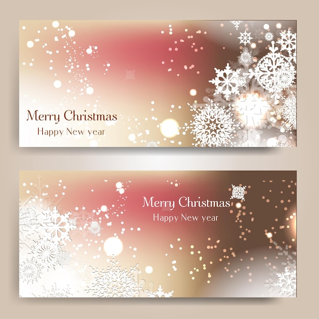 Premium Vector | Elegant christmas background with snowflakes