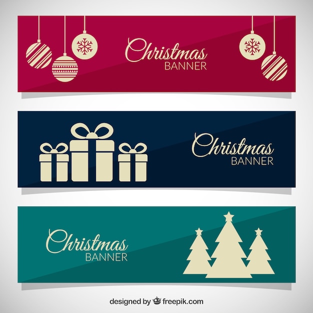 Elegant Christmas Banners Set