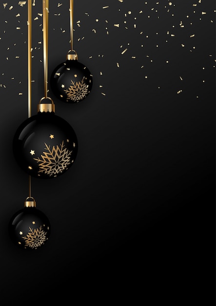 Elegant Christmas bauble background