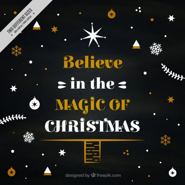 Vector elegant christmas card with inspiring message