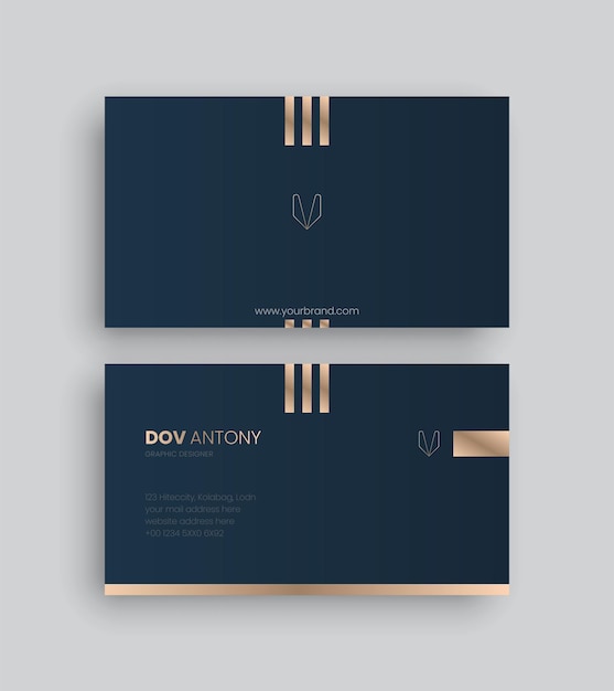 Elegant clean professional business card template