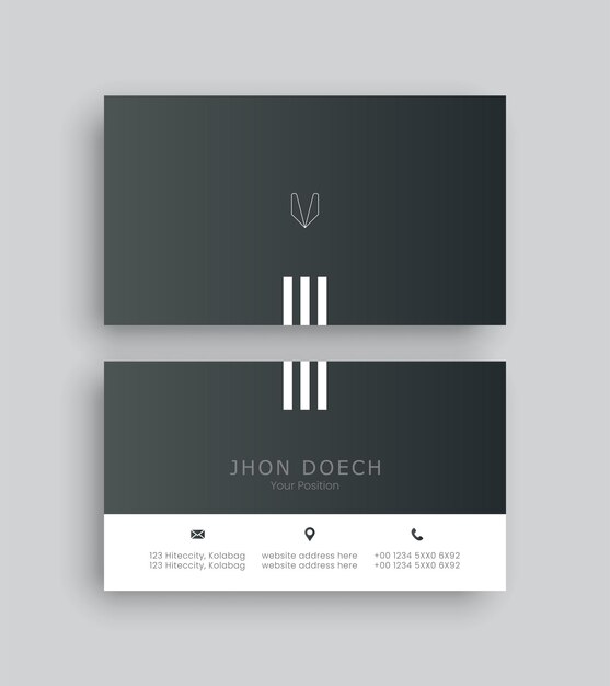 Elegant clean professional business card template