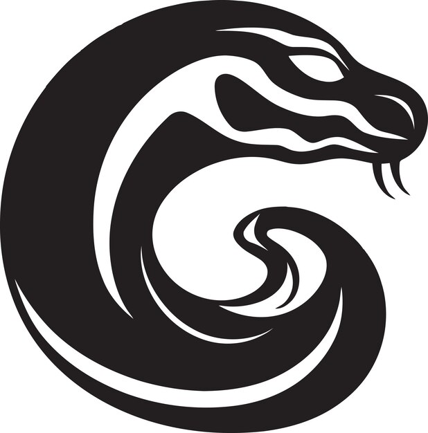 Elegant Cobra Essence Dark Vector Graphics