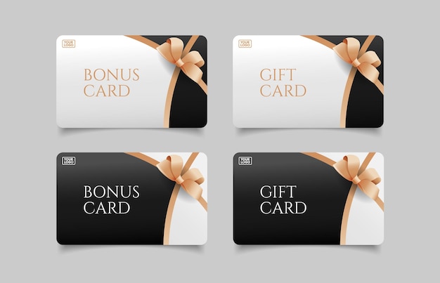 Vector elegant collection of bonus and gift card templates ready to print