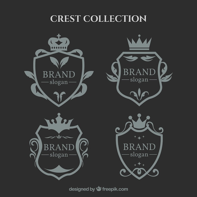 Elegant collection of ornamental shields