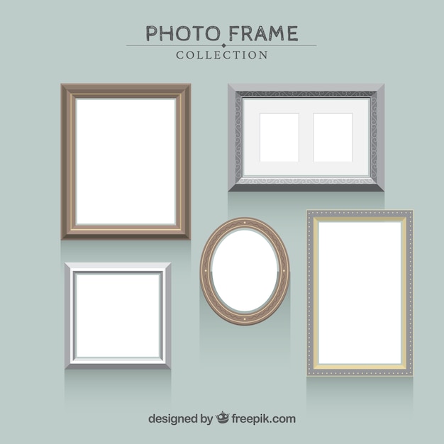 Vector elegant collection of photography frames