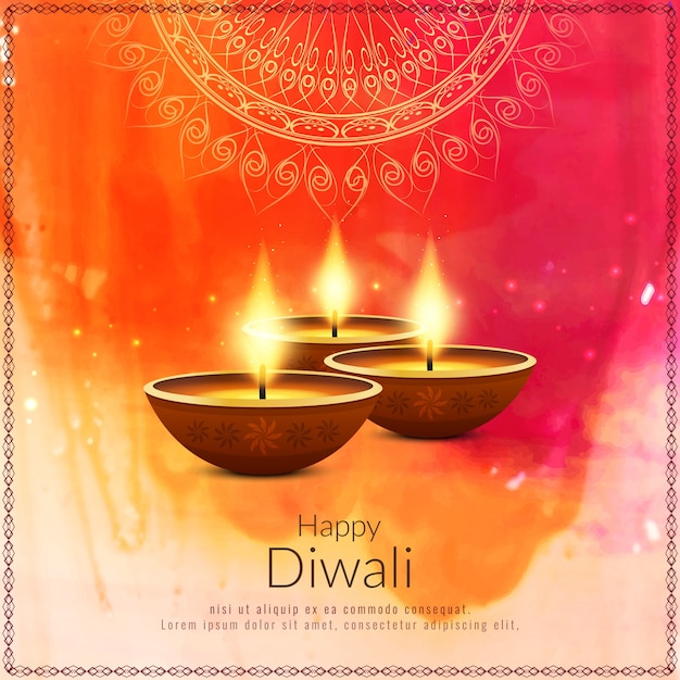 Elegant colorful diwali design