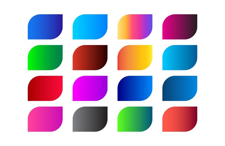 Vector elegant colorful gradient collection
