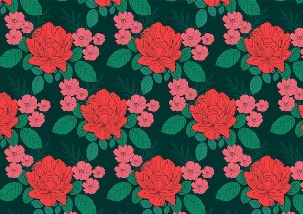 Vector elegant colorful seamless floral pattern