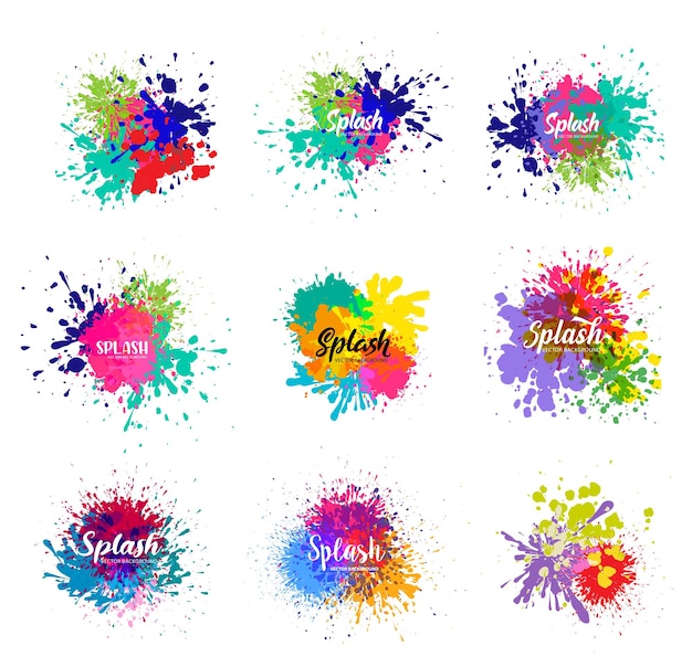 Vector elegant colorful splash watercolor background vector