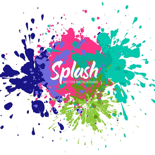 Elegant colorful splash watercolor background Vector