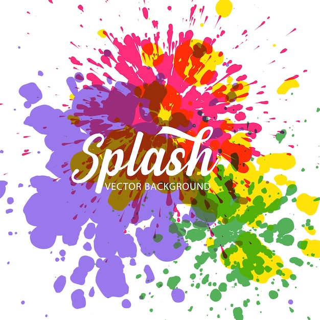 Elegant colorful splash watercolor background Vector