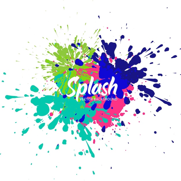 Vector elegant colorful splash watercolor background vector