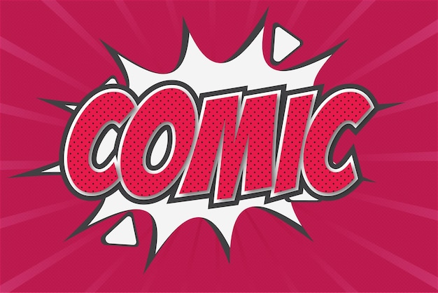 Elegant comic style text effect