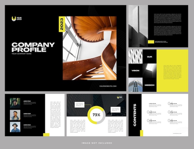 Vector elegant company profile template